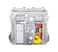 Apilador De Pañales 19.6x17.3x6.3 Pulgadas - Organización De Cuna De Gran Capacidad | De Almacenamiento De Tela Oxford Montada En La Pared Para Guardería, Pañales, Juguetes, Toallitas, Biberones