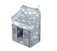 Apilador de pañales con múltiples bolsillos: almacenamiento ajustable para bebés, organizador de pañales para bebés, diseño de accesibilidad mejorado, ideal para puertas de pared, biberones, ropa, pañ