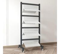 apilador del Organizador de la suspensión de 4 Capas,Soporte de Almacenamiento portátil para Colgar Ropa de Metal con Ruedas,Hogares o Tiendas minoristas comerciales para almacenar y organizar Perch