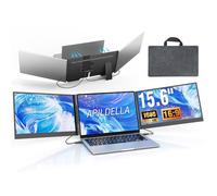 APILDELLA Extensor de pantalla triple para laptop de 15.6 pulgadas, 1080P FHD, portátil, doble monitor, USB, C, HDMI, extensión de monitor Plug-Play, triple pantalla para