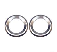 APillar - Cubierta de anillo de altavoz de audio para puerta compatible con Honda Civic de 10ª generación 2016 2021, ribete de acero inoxidable para un mejor atractivo interior (plateado)