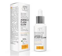 APIS Adeno-C Flash Glow - Sérum facial iluminador 30 ml con vitamina C, ácido ferúlico y ácido hialurónico, cuidado antioxidante, hidratación, reducción de manchas de pigmento, brillo saludable