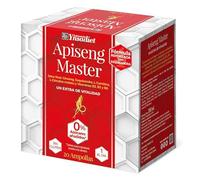 APISENG MASTER - Complemento Alimenticio con Jalea Real, Ginseng Rojo, Esquisandra y Vitaminas B - 20 Ampollas
