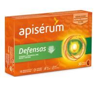 Apisérum Cápsulas Defensas – Jalea Real con Vitamina C, Reishi y Shitake – 30 cápsulas
