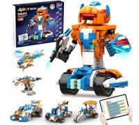 Apitor Kit de construcción de robot, 12 en 1 programable APP RC robot / kit de codificación de robots de coche, proyectos STEM regalos de cumpleaños educativos para niños niñas niños de 8 a 12 años