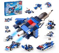 Apitor Robot A, 139-Piece STEM Building Toys for Kids, 12-en-1 Creative Construction Kit for Boys Ages 6-12, Build Robot, Car, Airplane, Ship & More in 30 Minutes, Educational Toy Gift
