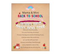 APIUWOXE Pulsera para el primer día de escuela para mamá y yo, mamá, hija, cuentas de jardín de infantes, prekínder de primer grado, pulseras de regreso a clases, regalos de joyería para niñas, BtS