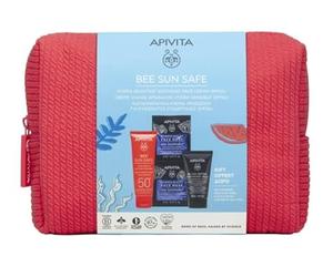 Apivita Bee Sun Safe - Pochette Hydra Sensitive Crema Viso SPF50+ 50ml + Black Detox Cleansing Jelly 50ml + Express Beauty Maschera Viso Sea Lavender 2x8ml