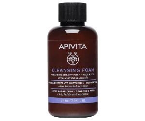 Apivita Cleansing Mini Crema Facial y Espuma Limpiadora Ojos con Oliva y Lavanda 75 ml