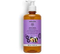 Apivita Mini Bees Champú suave para niños 500ml. Champú natural con miel y arándanos para un cabello suave y brillante. Sin sulfatos, sin siliconas.