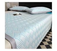 Apk i bc Almohadilla refrescante de Seda de Hielo de Verano, Transpirable y Antiadherente, diseño Plegable, Adecuada para cómodas Fundas de Cama en escuelas y hogares.(Blue,150 * 20cm)