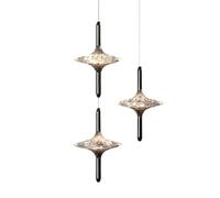 Apk i bc Lámpara de Techo Tipo Estrella para Pasillo, con Tres Modos de iluminación, fácil de Limpiar, Ideal para recibidor, Dormitorio y Sala de Estar.(Obsidian Black,13 * 17)