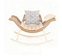 Apk i bc Mecedora para Interior y Exterior, Silla de ratán Duradera, Posiciones Ajustables, Gran Capacidad de Carga, un artículo de Ocio para el hogar.(Thick,114 * 69 * 86)