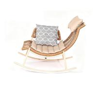 Apk i bc Silla Mecedora de Estilo Moderno, Tumbona Tejida a Mano, Robusta y Duradera, fácil de Limpiar, un artículo de Ocio para el hogar.(Fine,114 * 69 * 86)