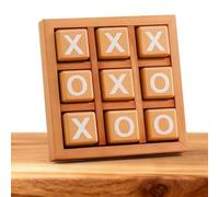 Apk i bc Tablero de Tres en Raya, fácil de Limpiar y Mantener, Apto para Juegos de Mesa.(Brown,11.8 * 11.8 * 2cm)