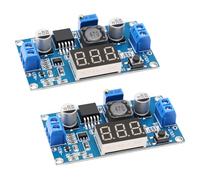 APKLVSR 2PCS módulos Step down Converter, convertidor reductor DC-DC de 4-40 V a 3,3-24 V con pantalla digital de 3 dígitos, módulo reductor de fuente de alimentación