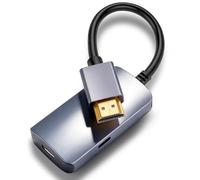 APKLVSR Adaptador HDMI a USB C 4K @ 60 Hz, convertidor activo HDMI a USB-C con chip LT6711A, carcasa de aluminio, Plug & Play para monitor, proyector, pantalla AR, sistemas Windows