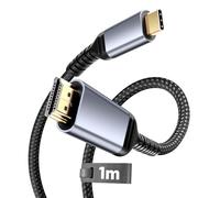 APKLVSR Cable USB-C a HDMI 2.1 de 1M, 8K a 60 Hz y 4K a 120 Hz, adaptador USB-C a HDMI (Thunderbolt 4/3), compatible con iPhone 15 Pro/Max, MacBook, iPad, Galaxy S24/S21/Note 20