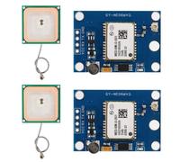 APKLVSR Módulo GPS, GPS6MV2, módulo con Control de Vuelo de Antena, módulo de posición GPS MWC IMU APM2 para Arduino (2 Unidades)