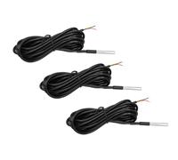 APKLVSR Sensor de temperatura digital, 3 metros, sonda de acero inoxidable, resistente al agua, sensor de temperatura, compatible con Shelly, para Arduino, Ras-pberry Pi (3 unidades)