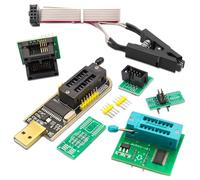 APKLVSR SOIC8 SOP8 Clip de prueba para EEPROM 25CXX / 24CXX, BIOS USB Programador CH341A + SOIC8 Clip + Adaptador de 1,8V + Adaptador SOIC8 para 24 Serie Flash 25