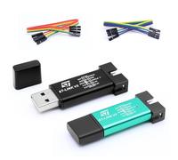 APKLVSR ST-Link V2 Descargador de emulador mini depurador para ST-M8 STM-32 con cables Dupont (2 unidades)