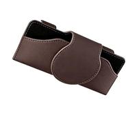 APKOKGNPNC Soporte Gafas Coche Caja Guardar Gafas Sol Cuero Austral Soporte con Clip Estuche Gafas Coche para Alpine para A290 para GTS para A110 para Espace para Austral Clip Gafas Parasol(Brown)