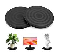 APKOL 2 Piezas 20cm Plataforma Giratoria Redonda, Base Giratoria Manual, Mesa Giratoria de 360 Grados, para Manualidades, Plantas, TV, Computadora Portátil, Monitor,Blanco