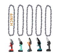 APKOL 5Pcs cadena motosierra de 6 in, 1/4"LP, 37 eslabones para mini motosierra,repuesto para mini motosierra, cadena para mini motosierra