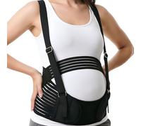 APKOL Faja Embarazada Sujeción 4 in 1, Banda De Maternidad Para El Embarazo, Cinturón Maternidad para Embarazo, Alivia el dolor de espalda y pélvico, Suave Transpirable (Negro,XL)