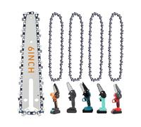 APKOL Pack de 5 cadena motosierra de 6 in+1 Piezas 6 Pulgadas Carril de guía, 1/4"LP, 37 eslabones para mini motosierra,repuesto para mini motosierra, cadena para mini motosierra
