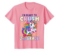 Aplasta el primer día de un unicornio de regreso a clases para niñas de segundo grado Camiseta