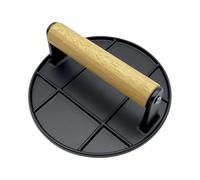 Aplastador De Hamburguesas - Placa De Prensa De Carne Antiadherente De Metal De 6,3 Pulgadas | Fabricante De Hamburguesas Reutilizable Para Plancha Plana, Parrilla, Barbacoa, Cocina, Accesorio