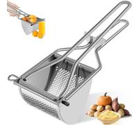 Aplastador Patatas Acero Inoxidable con Mango Cómodo, Machacador Patata Extraíble, Prensador Papa Profesional, Exprimidor Frutas Manual, Accesorios Cocina Resistente para Hacer Puré Verduras, Fruta