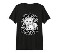 Aplastar Fascismo Anti-Fascismo Gato Izquierda Resistencia Liberal Camiseta Premium