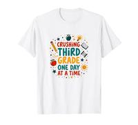 Aplastar Tercer Grado un día a la Vez Camiseta, Hombre, Blanco, 3XL