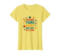 Aplastar Tercer Grado un día a la Vez Camiseta, Mujer, Limón, 3XL