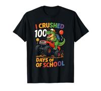 Aplasté 100 días de Escuela Trex Dinosaur & Monster Truck Camiseta
