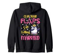 Aplaude, me voy a Casar, Penguin Dabbbing Bride Sudadera con Capucha