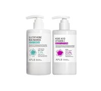 APLB - Glutathione Niacinamide Body Wash - 300ml (1ea) & Kojic Acid Vitamin C Body Lotion - 300ml (1ea) Set