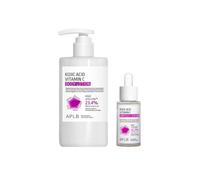 APLB - Kojic Acid Vitamin C Body Lotion - 300ml (1ea) & Ampoule Serum - 40ml (1ea) Set