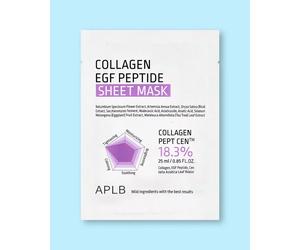 APLB Mascarilla de tejido para el rostro con colágeno y péptidos Collagen Egf Peptide Sheet Mask - 25 ml / 1 ud