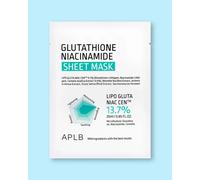 APLB Mascarilla Facial Coreana Glutathione Niacinamida 10uds | LIPO GLUTA NIAC CEN - Korean Skincare Limpiador Facial Hidratación Profunda & Calma, Piel Sensible, Elasticidad - 10 (25ml)