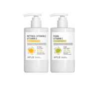 APLB - Retinol Vitamin C Vitamin E Body Lotion - 300ml (1ea) & PDRN Vitamin C Body Lotion - 300ml (1ea) Set