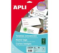 APLI 002794 - Tarjetas convención 200g 10 hojas