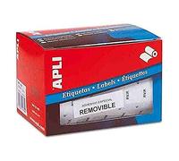 APLI Rollo de etiquetas autoadhesivas 10087 16 x 22 mm blanco