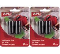 APLI 101558 - Recambio Rollo Tinta para máquina etiquetadora de 1 línea (Paquete de 2)