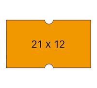 APLI Rollos para etiquetadora 101566 – Etiquetas removibles 21x12 1000 uds. fluo naranja (Pack 6)
