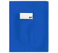 Apli 101594 - Funda para cuaderno PVC 19/100th 17 x 22 cm, azul con portaetiquetas y etiqueta rayada