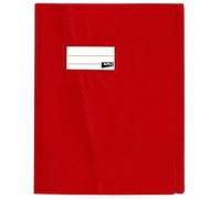 APLI 101597 - Lote de 10 fundas para cuadernos PVC 19/100ème 17 x 22 cm, color rojo